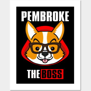 Corgi Dog Money Heist Boss Member Pembroke Posters and Art